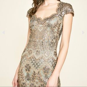 Tadashi Shoji Nowak sequin embroidered gown.